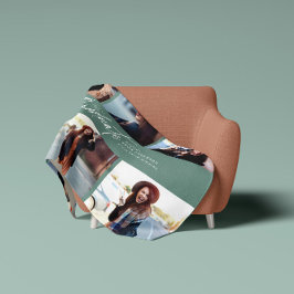 Cobertor De Velo Graduação multifoto-moderna de scripts verdes