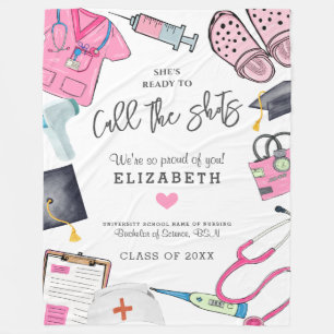 Cobertor De Velo Graduação Personalizada de Enfermeiros