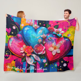Cobertor De Velo [Graffiti Love}  Romantic Funny Snuggle Throw 