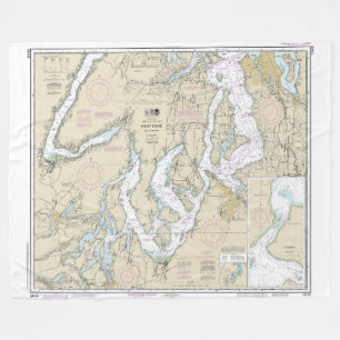 Cobertor De Velo Gráfico 18448 da Parte Sul do Puget Sound