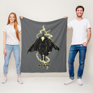 Cobertor De Velo Gráfico Black Adam Lightning Silhouette