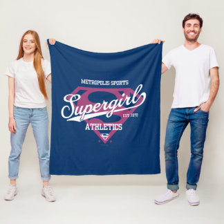 Cobertor De Velo Gráfico de atletismo da Supergirl Metropolis