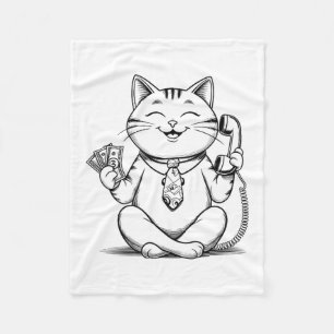 Cobertor De Velo Gráfico de Memória do Gatinho Fortune Kawaii Manek