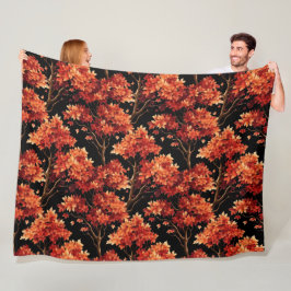 Cobertor De Velo Gráfico de padrão sem costura da árvore de mapeame