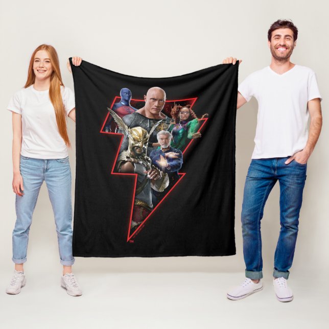 Cobertor De Velo Gráfico de raios Black Adam Group (In Situ)