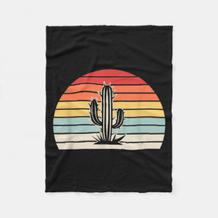 Cobertor De Velo Gráfico do Deserto do Cacto Saguaro do Pôr do Sol 