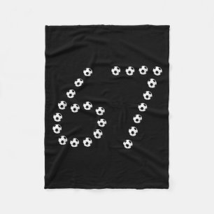 Cobertor De Velo Gráfico do Número 67 de Futebol _ Camisa Esportiva