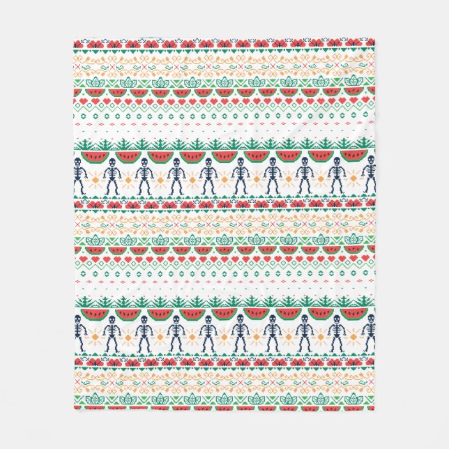 Cobertor De Velo Gráfico mexicano de Frida Kahlo | (Frente)