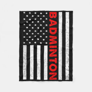 Cobertor De Velo Gráficos de bandeira dos EUA de badminton jogador