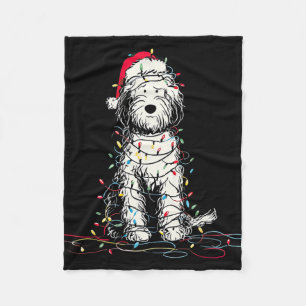 Cobertor De Velo Gráficos engraçados de Natal de Sheepadoodle Luzes