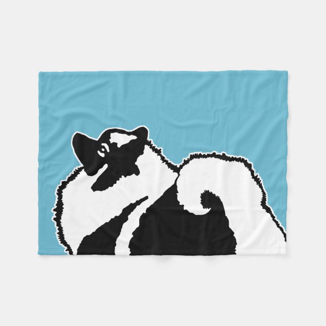 Cobertor De Velo Gráficos Keeshond - Arte de Cachorro Original (Frente (Horizontal))