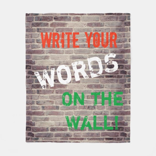 Cobertor De Velo Grafites gerais do costume da parede de tijolo (Frente)