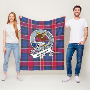 Cobertor De Velo Graham De Menteith Rosa Distintivo de Clan Tartan