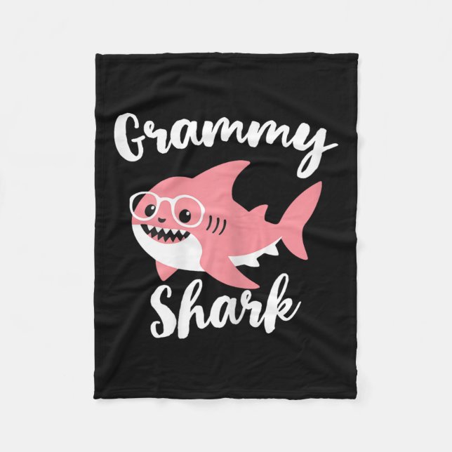 Cobertor De Velo Grammy Shark Mother's Day Grandma Funny  (Frente)