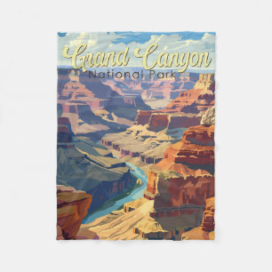 Cobertor De Velo Grand Canyon National Park Ilustração Viagem Art