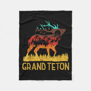 Cobertor De Velo Grand teton - amar a natureza vintage caminhada 70