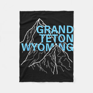 Cobertor De Velo Grand teton mountain peaks wyoming minimalist line
