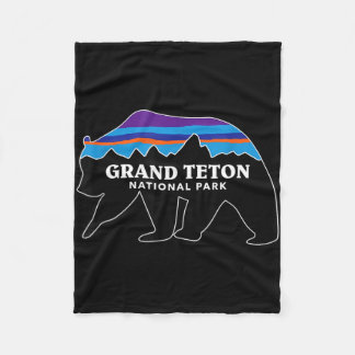 Cobertor De Velo Grand teton national park grizzly bear minimalist