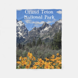 Cobertor De Velo Grand Teton Springtime Souvenir Foto