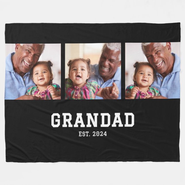 Cobertor De Velo Grandad Established Elegant Bold Black 3 Photo (Frente (Horizontal))