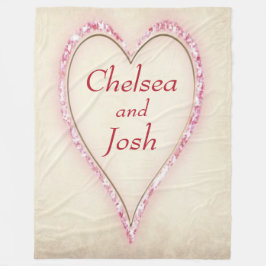 Cobertor De Velo Grande Amor Cardíaco Personalizado