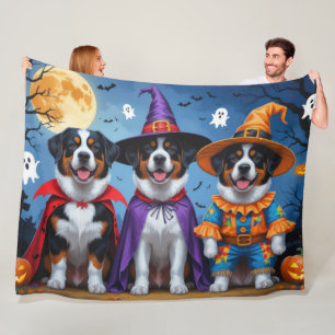 Cobertor De Velo Grande Cachorro Suíço Pumpkin Halloween Engraçado