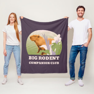 Cobertor De Velo Grande Clube de Companheiros de Roedores Capivara
