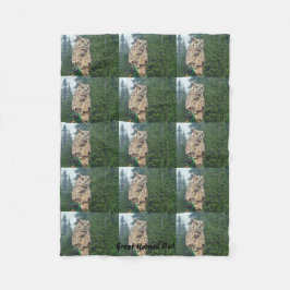 Cobertor De Velo Grande cobertura do velo da coruja Horned