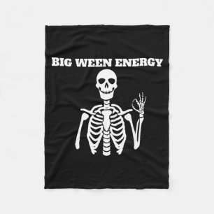 Cobertor De Velo Grande Energia Ween Esqueleto Divertido Halloween