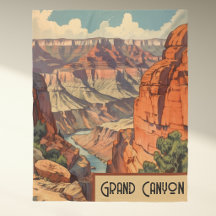 Grande Paisagem do Sudoeste do Canyon Vintage