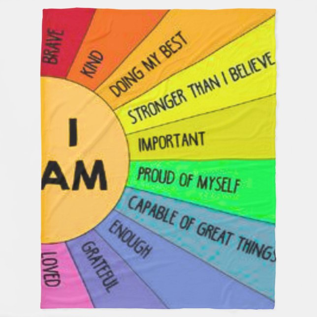 Cobertor De Velo Grandes 60x80 Rainbow - Kids De Afirmação Positiva (Frente)