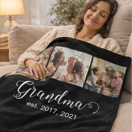 Cobertor De Velo Grandma Established Script Gift 3 Photo