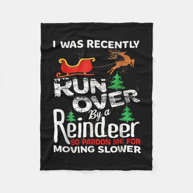 Cobertor De Velo Grandma Got Run Over By A Reindeer Christmas So Pa (Frente)