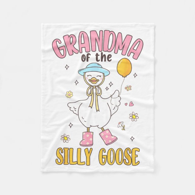 Cobertor De Velo Grandma Of The Silly Goose First Birthday Family M (Frente)