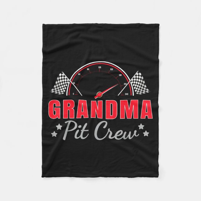 Cobertor De Velo Grandma T Crew Race Car Driver Birthday Party Raci (Frente)
