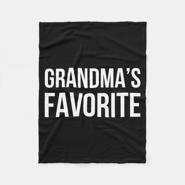 Cobertor De Velo Grandma's Favorite Family Baby Granhild Quote  (Frente)