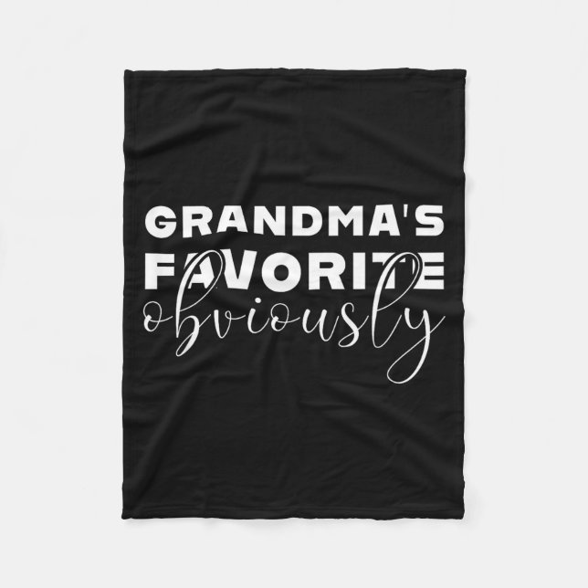 Cobertor De Velo Grandma's Favorite T, Grandson Or Granddaughter  (Frente)