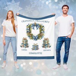 Cobertor De Velo Grandma's Grandkids Names Blanket