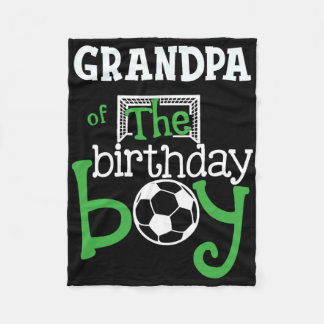Cobertor De Velo Grandpa Of The Birthday Boy Soccer Player Matching