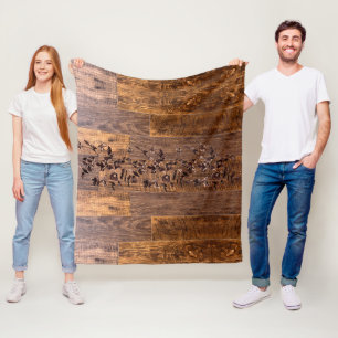 Cobertor De Velo Granel de madeira russa aflita, rosas-do-campo