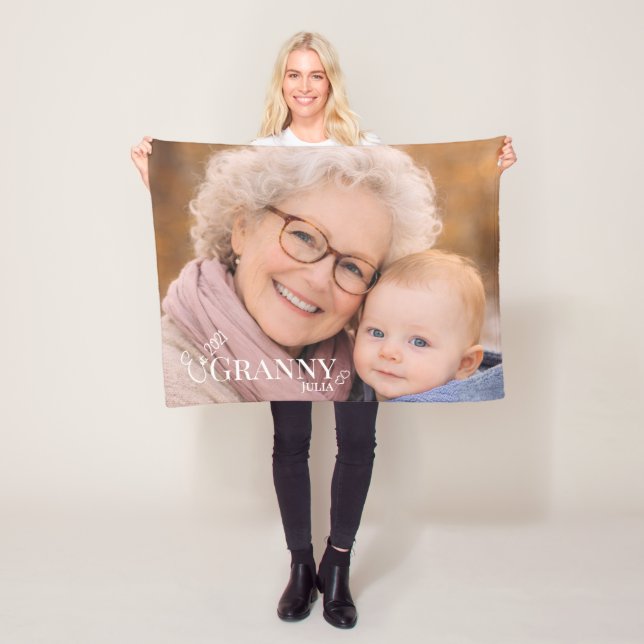 Cobertor De Velo Granny Photo Established Year Modern Heart (In Situ)