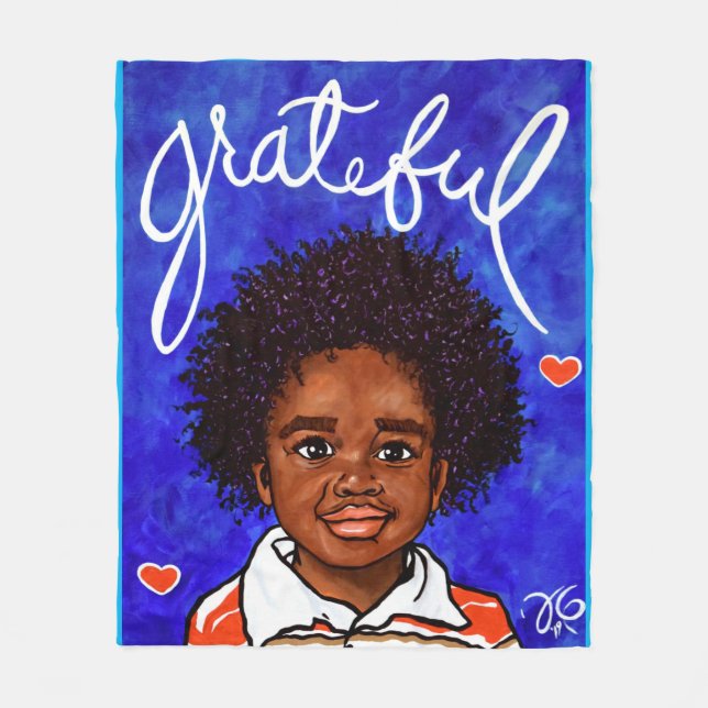 Cobertor De Velo Grateful Love Child Adoting Heart Joy (Frente)