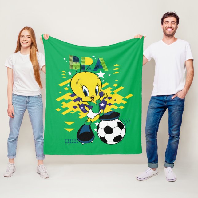 Cobertor De Velo Grático do TWEETY™ Time Brasil Futebol (In Situ)