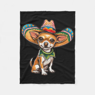 Cobertor De Velo Grático engraçado de Chihuahua do Cinco De Mayo