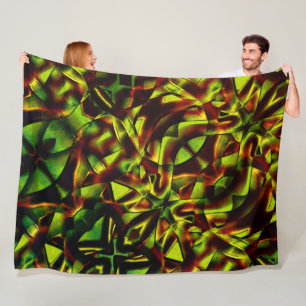 Cobertor De Velo Gravatas deformadas de fitas verdes queimadas