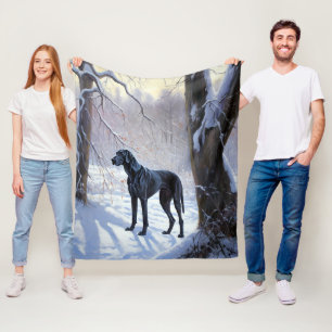 Cobertor De Velo Great Dane Deixe Nevar Natal