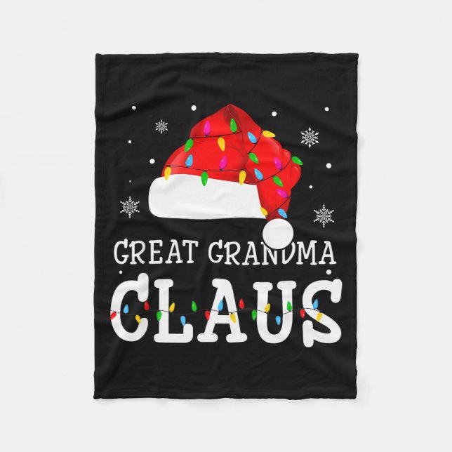 Cobertor De Velo Great Grandma Claus Cool Holiday Matching Pajamas  (Frente)