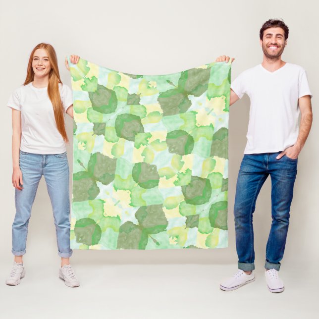 Cobertor De Velo Green abstract art Magical wallpaper (In Situ)
