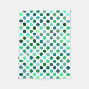 Cobertor De Velo Green and Blue Polka Dot
