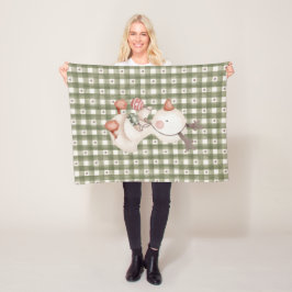 Cobertor De Velo Green Baby Fleece Blanket com personagens de Natal